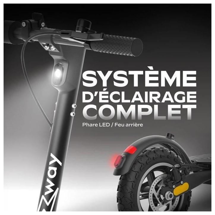 Trottinette électrique - EZWAY - EX100 - 450 W - Roues 10 - Autonomie 25 km Trottinette électrique - EZWAY - EX100 - 450 W - Roues 10 - Autonomie 25 km