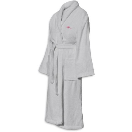 Peignoir - LE TEMPS D'UN BAIN - Taille S - 100% Coton 500g/m² - Doux, Absorbant, Unisexe - Gris clair