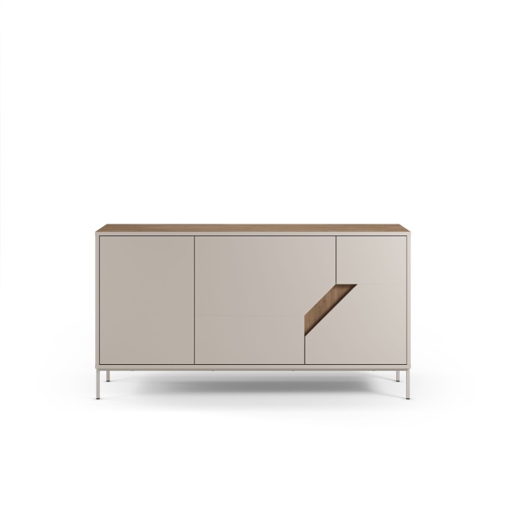 Buffet LILOU - Chene Artisan & Creme - 3 portes - 150 x 40 x 80 cm Buffet LILOU - Chene Artisan & Creme - 3 portes - 150 x 40 x 80 cm