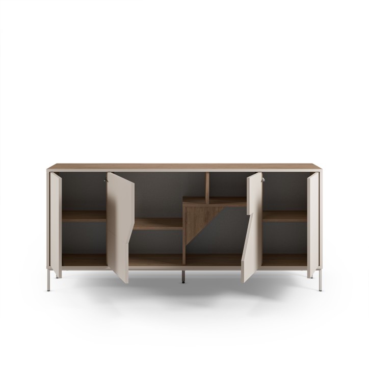 Buffet LILOU - Chene Artisan & Creme - 4 portes - 180 x 40 x 80 cm Buffet LILOU - Chene Artisan & Creme - 4 portes - 180 x 40 x 80 cm