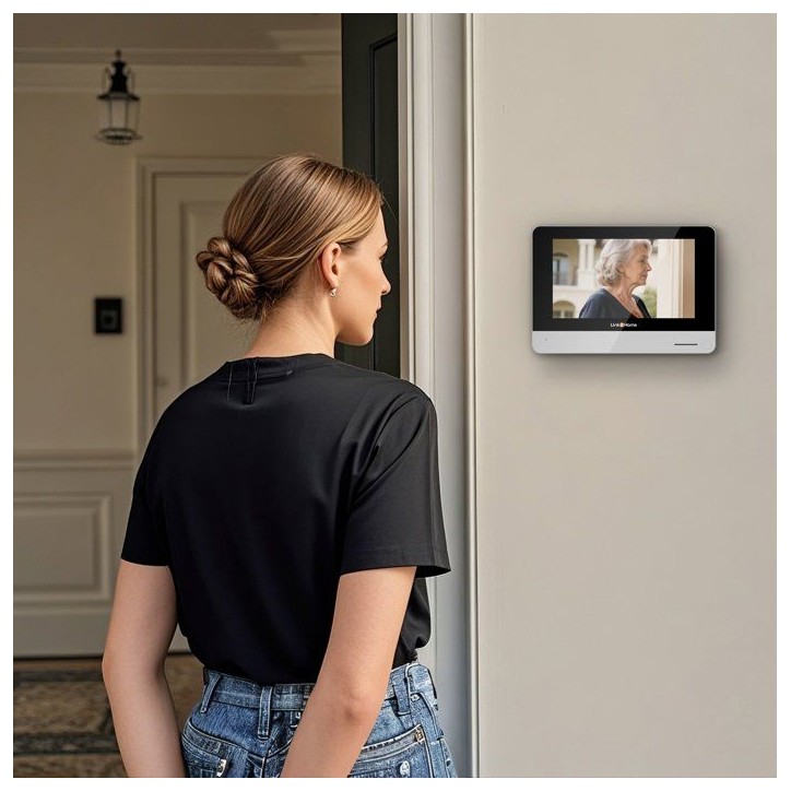 Portier vidéo WiFi avec écran - LINK2HOME - Écran tactile 7'' - Notification smartphone - Caméra 1080p grand angle 120° Portier vidéo WiFi avec écran - LINK2HOME - Écran tactile 7'' - Notification smartphone - Caméra 1080p grand angle 120°