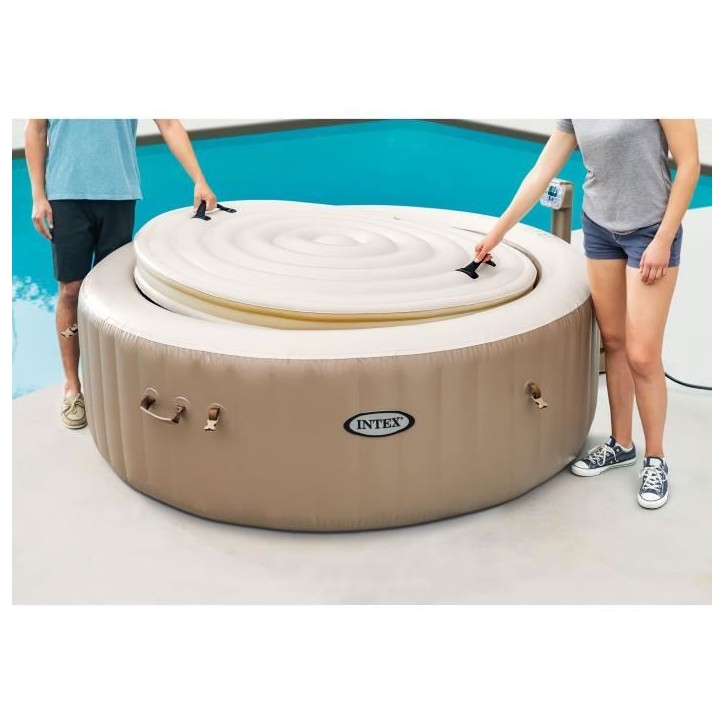 Couverture Thermique - INTEX - PureSpa Rond - 4 places - Evite la déperdition de chaleur Couverture Thermique - INTEX - PureSpa Rond - 4 places - Evite la déperdition de chaleur
