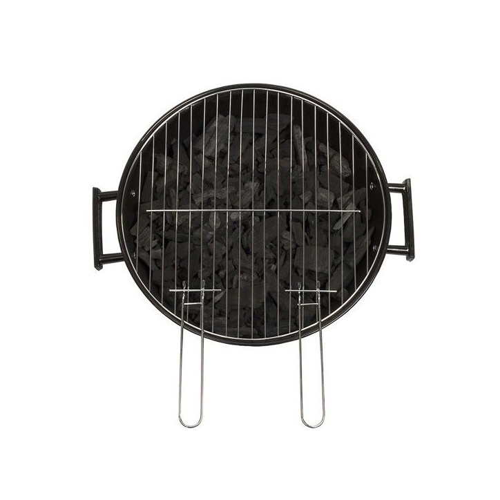 Barbecue a charbon - LIVOO - DOC172K - ø41 cm - Grille en acier chromé - Hauteur 69,5 cm - Poignées - 2 roues crantées