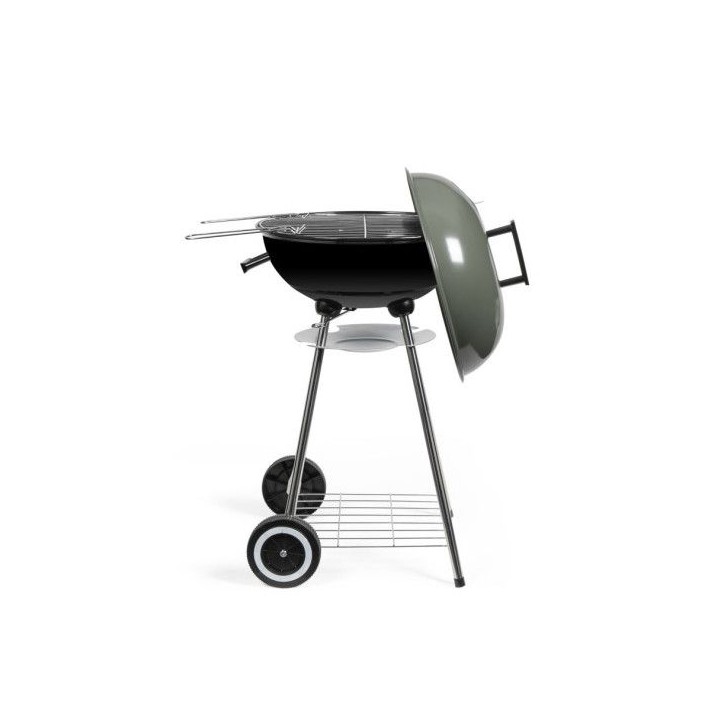 Barbecue a charbon - LIVOO - DOC172K - ø41 cm - Grille en acier chromé - Hauteur 69,5 cm - Poignées - 2 roues crantées