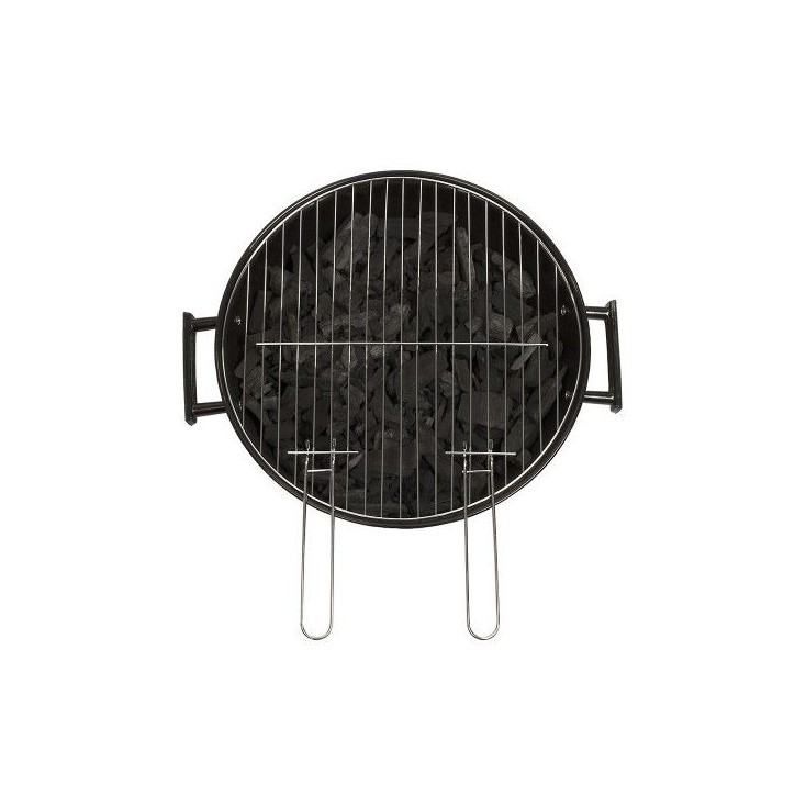 Barbecue a charbon - LIVOO - DOC172K - ø41 cm - Grille en acier chromé - Hauteur 69,5 cm - Poignées - 2 roues crantées