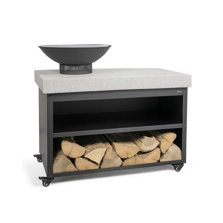 Brasero barbecue sur desserte - LIVOO - DOC329 - Surface de cuisson Ø41 cm Brasero barbecue sur desserte - LIVOO - DOC329 - Surface de cuisson Ø41 cm