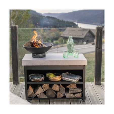 Brasero barbecue sur desserte - LIVOO - DOC329 - Surface de cuisson Ø41 cm
