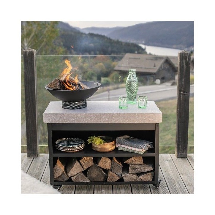 Brasero barbecue sur desserte - LIVOO - DOC329 - Surface de cuisson Ø41 cm Brasero barbecue sur desserte - LIVOO - DOC329 - Surface de cuisson Ø41 cm