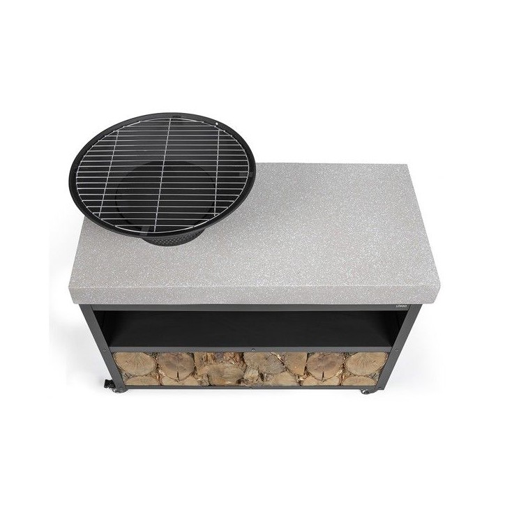 Brasero barbecue sur desserte - LIVOO - DOC329 - Surface de cuisson Ø41 cm Brasero barbecue sur desserte - LIVOO - DOC329 - Surface de cuisson Ø41 cm