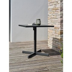 Guéridon de jardin - CITY GARDEN - Louise - 70 x 70 cm - Plateau plia