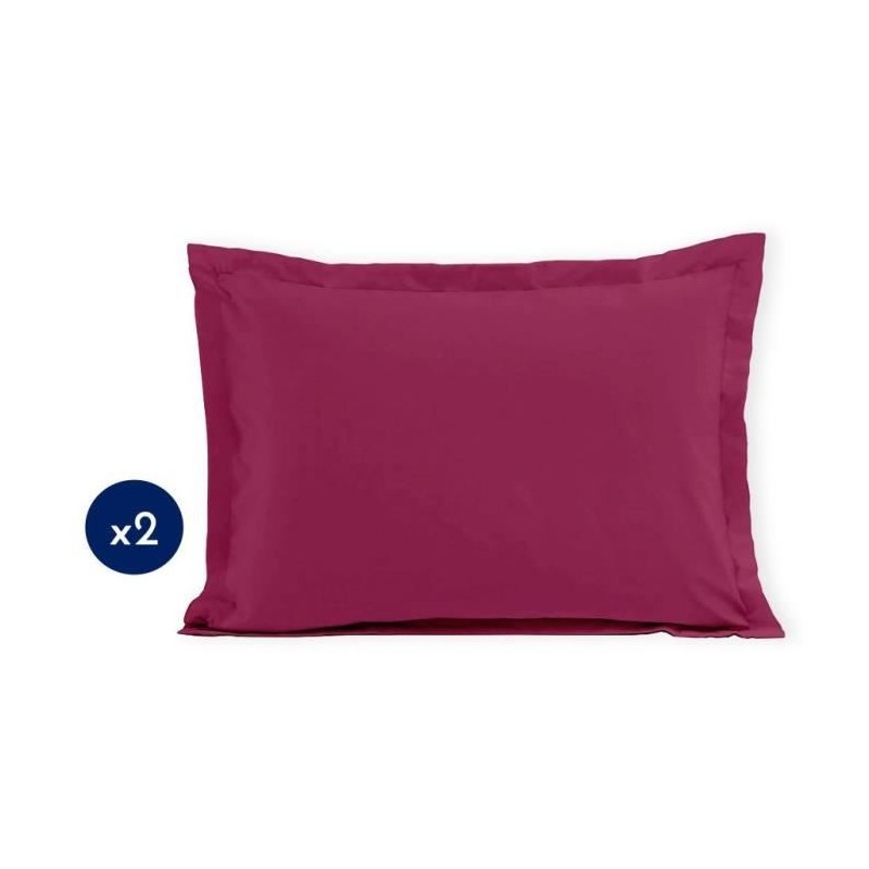Lot de 2 taies d'oreiller - LOVELY HOME - LH71603 - 50 x 70 cm - Fuchs