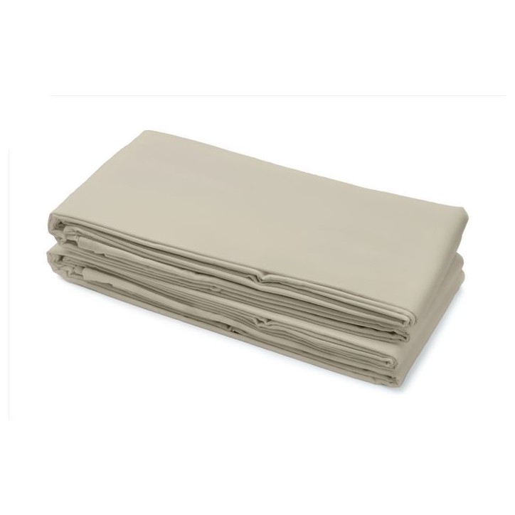 Drap plat - LOVELY HOME - 100% coton - 240 x 300 cm - Beige Clair Drap plat - LOVELY HOME - 100% coton - 240 x 300 cm - Beige Clair
