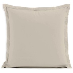 Lot de 2 taies d'oreiller - LOVELY HOME - 63 x 63 cm - Beige clair