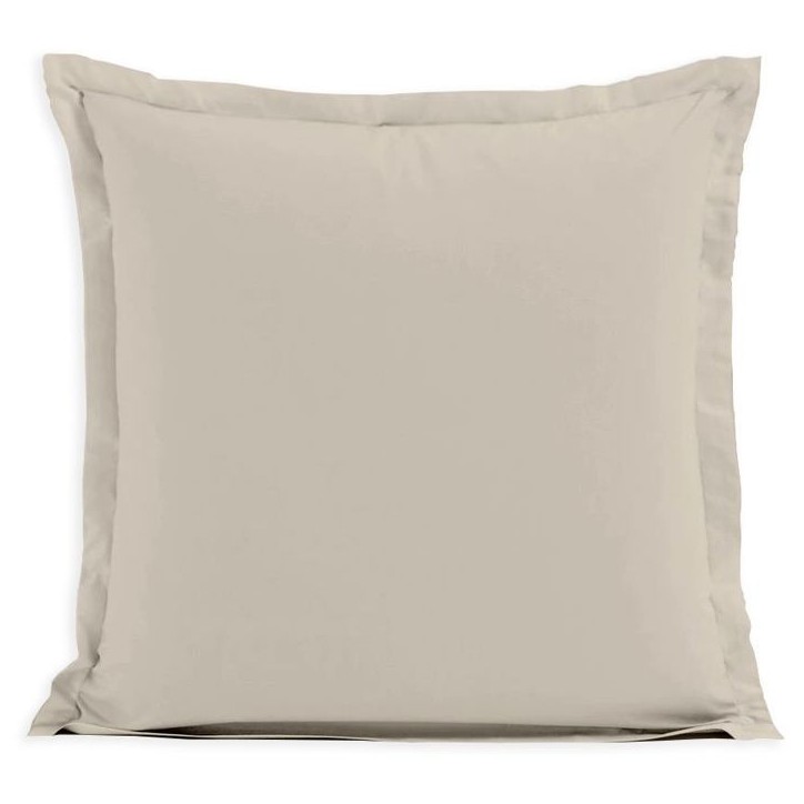 Lot de 2 taies d'oreiller - LOVELY HOME - 63 x 63 cm - Beige clair Lot de 2 taies d'oreiller - LOVELY HOME - 63 x 63 cm - Beige clair