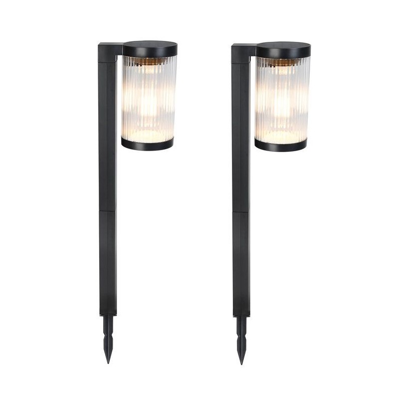 Lot 2 balises solaires - LUMISKY - BEAMLIT - LED blanc chaud - H58 cm