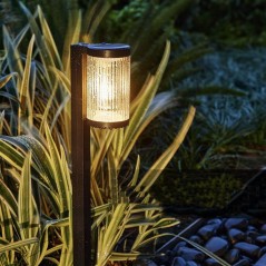 Lot 2 balises solaires - LUMISKY - BEAMLIT - LED blanc chaud - H58 cm