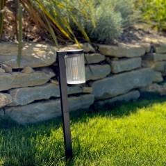Lot 2 balises solaires - LUMISKY - BEAMLIT - LED blanc chaud - H58 cm
