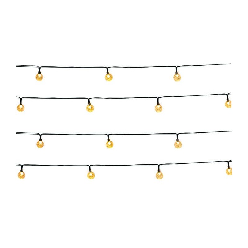Guirlande lumineuse solaire extérieure - LUMISKY - FESTY WHITE - 20 g