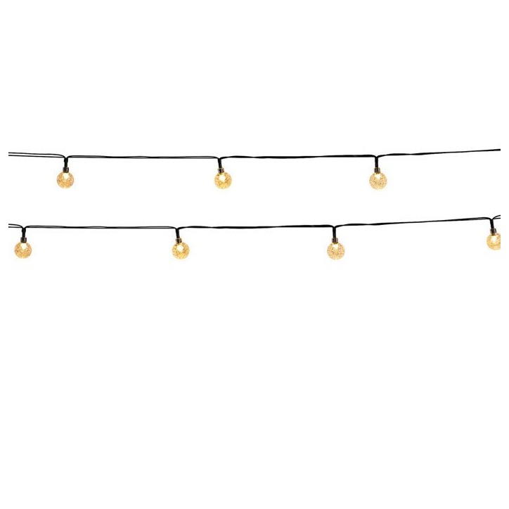 Guirlande lumineuse solaire extérieure - LUMISKY - FESTY WHITE - 20 globes LED - Blanc chaud - 5,8 m Guirlande lumineuse solaire extérieure - LUMISKY - FESTY WHITE - 20 globes LED - Blanc chaud - 5,8 m