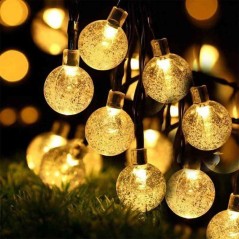Guirlande lumineuse solaire extérieure - LUMISKY - FESTY WHITE - 20 g