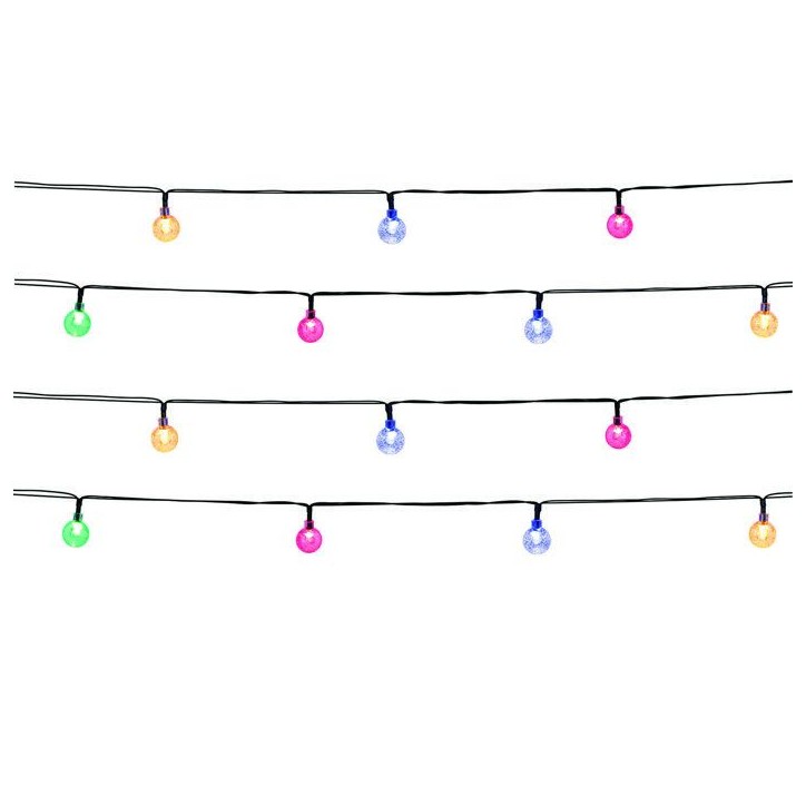 Guirlande lumineuse solaire extérieure - LUMISKY - FESTY COLOR - 20 globes LED - Multicolore - 5,8 m Guirlande lumineuse solaire extérieure - LUMISKY - FESTY COLOR - 20 globes LED - Multicolore - 5,8 m