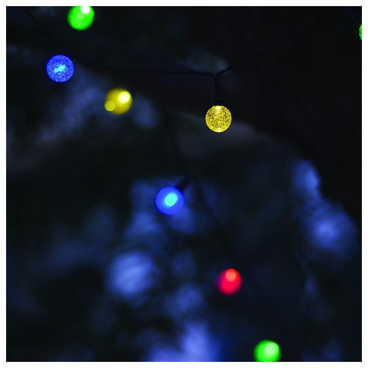 Guirlande lumineuse solaire extérieure - LUMISKY - FESTY COLOR - 20 globes LED - Multicolore - 5,8 m Guirlande lumineuse solaire extérieure - LUMISKY - FESTY COLOR - 20 globes LED - Multicolore - 5,8 m
