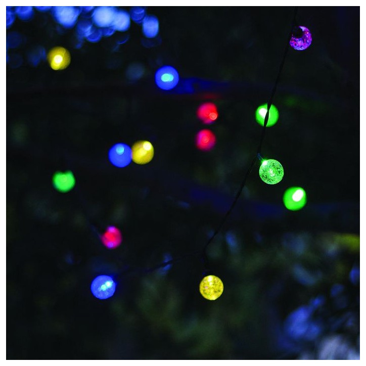 Guirlande lumineuse solaire extérieure - LUMISKY - FESTY COLOR - 20 globes LED - Multicolore - 5,8 m Guirlande lumineuse solaire extérieure - LUMISKY - FESTY COLOR - 20 globes LED - Multicolore - 5,8 m
