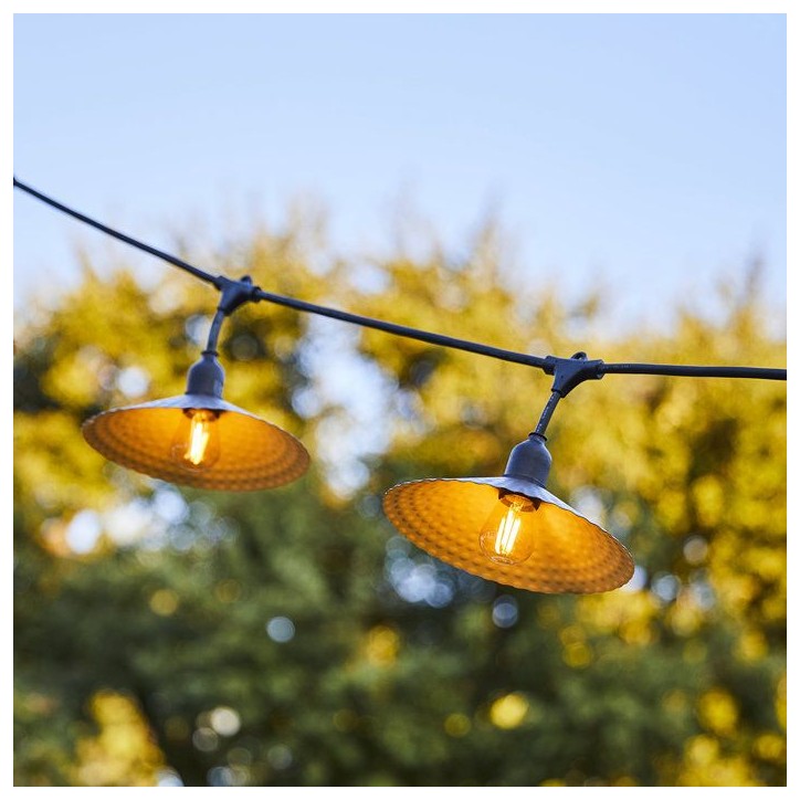 Guirlande extérieure - LUMISKY - VINTY LIGHT CONNECTABLE - 10 ampoules LED filament E27 - Blanc chaud- 6 m Guirlande extérieure - LUMISKY - VINTY LIGHT CONNECTABLE - 10 ampoules LED filament E27 - Blanc chaud- 6 m