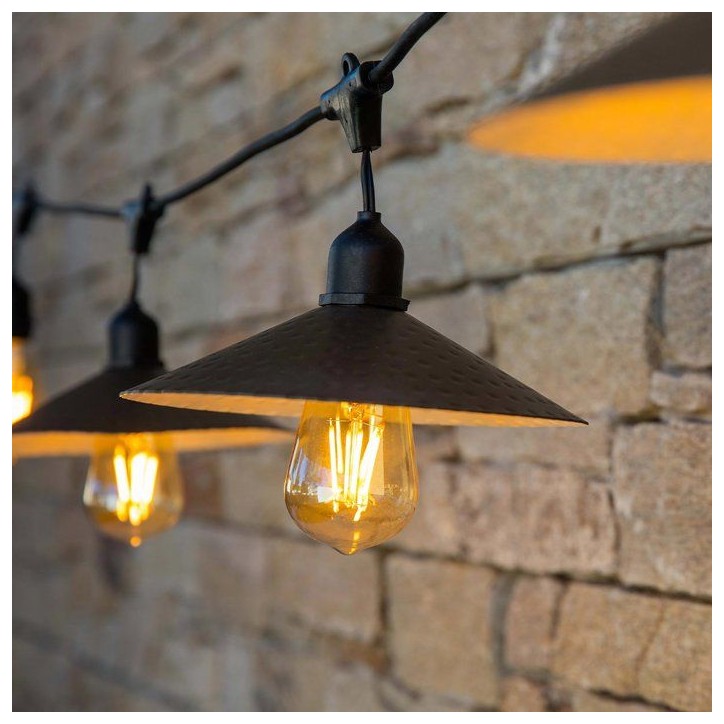Guirlande extérieure - LUMISKY - VINTY LIGHT CONNECTABLE - 10 ampoules LED filament E27 - Blanc chaud- 6 m Guirlande extérieure - LUMISKY - VINTY LIGHT CONNECTABLE - 10 ampoules LED filament E27 - Blanc chaud- 6 m