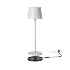 Lampe de table sans fil - LUMISKY - KELLY WHITE - Aluminium blanc - LE