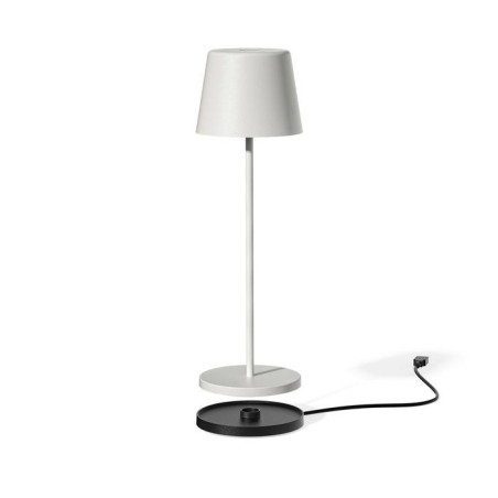 Lampe de table sans fil - LUMISKY - KELLY WHITE - Aluminium blanc - LE