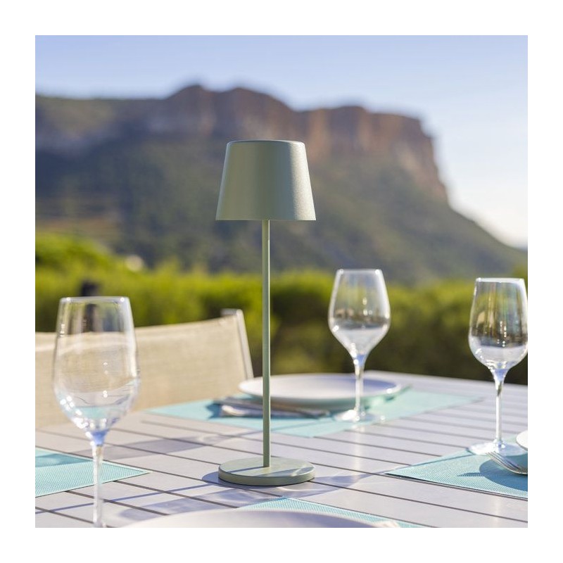Lampe de table sans fil - LUMISKY - KELLY OLIVE - Aluminium vert - LED