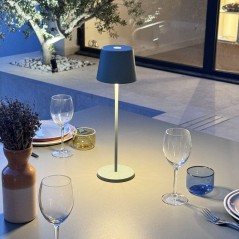Lampe de table sans fil - LUMISKY - KELLY OLIVE - Aluminium vert - LED