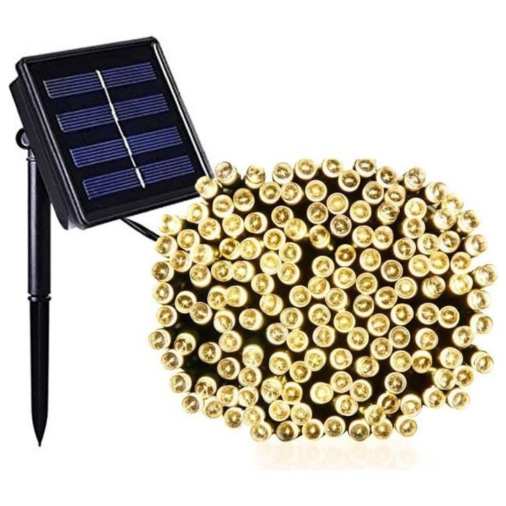 Guirlande lumineuse solaire Yogy Solar - LUMI JARDIN - 200 LED - 1700 cm - Blanc chaud Guirlande lumineuse solaire Yogy Solar - LUMI JARDIN - 200 LED - 1700 cm - Blanc chaud