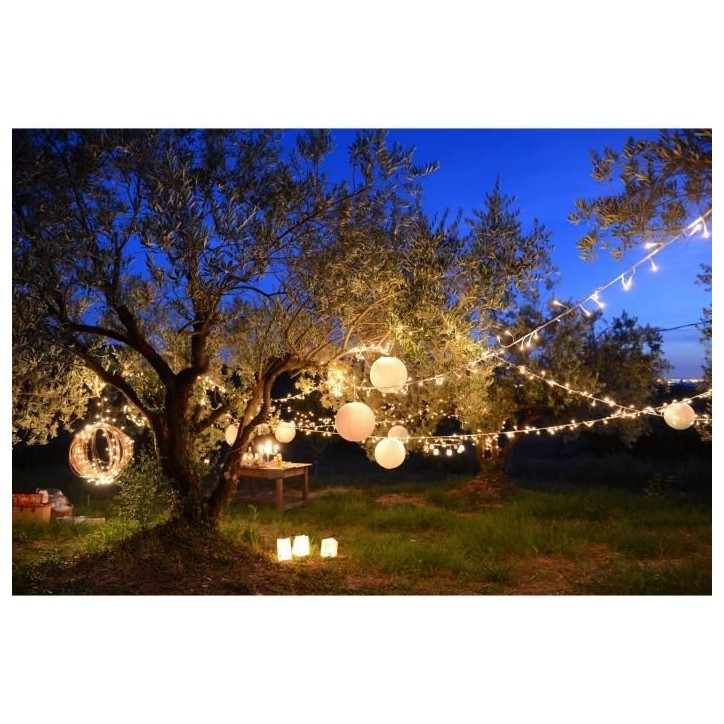 Guirlande lumineuse solaire Yogy Solar - LUMI JARDIN - 200 LED - 1700 cm - Blanc chaud Guirlande lumineuse solaire Yogy Solar - LUMI JARDIN - 200 LED - 1700 cm - Blanc chaud