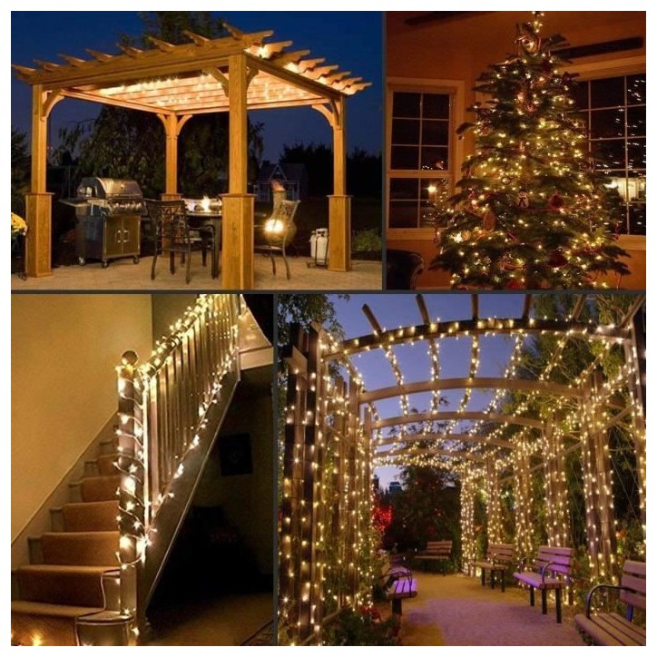 Guirlande lumineuse solaire Yogy Solar - LUMI JARDIN - 200 LED - 1700 cm - Blanc chaud Guirlande lumineuse solaire Yogy Solar - LUMI JARDIN - 200 LED - 1700 cm - Blanc chaud