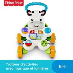 Fisher-Price - Mon Trotteur Zebre Parlant - Trotteur bébé - 6 mois et + DLD96