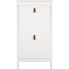 Meuble a chaussures - MADRID - Blanc - 8 paires - 53,8 x 24,6 x 102,9