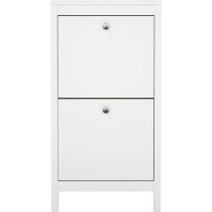 Meuble a chaussures - MADRID - Blanc - 8 paires - 53,8 x 24,6 x 102,9