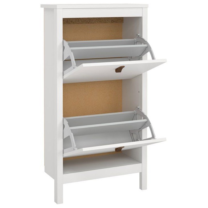 Meuble a chaussures - MADRID - Blanc - 8 paires - 53,8 x 24,6 x 102,9 cm Meuble a chaussures - MADRID - Blanc - 8 paires - 53,8 x 24,6 x 102,9 cm