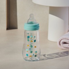 MAM Biberon Verre Nature - 260ml - Aqua - Tétine Débit 2