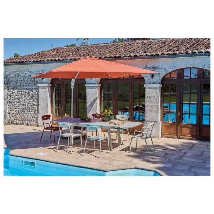 Table de jardin - Ovale - Creme - Aluminium - 18/12 personnes - 80 / 230 / 280 x 110 cm - Manta - PROLOISIRS