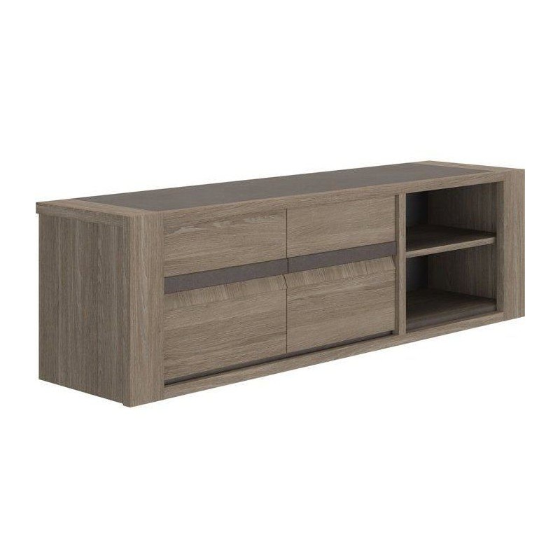 Meuble TV MARCEAU – Coloris Chene Reed – 190 × 48 × 57 cm – GA