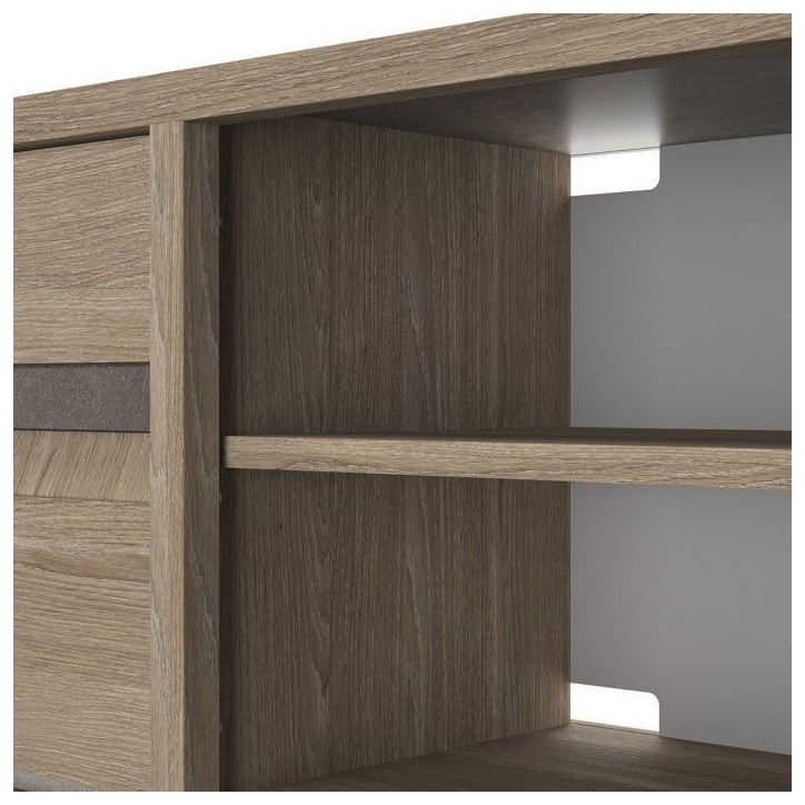 Meuble TV MARCEAU – Coloris Chene Reed – 190 × 48 × 57 cm – GAMI