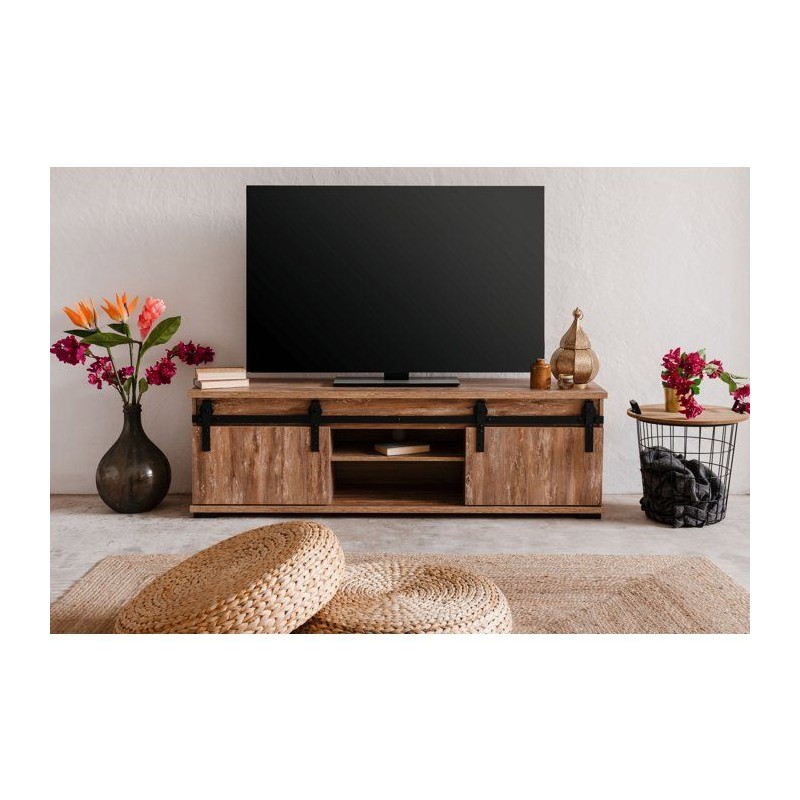 Meuble TV - MARRAKESCH - Chene - 160 x 50 x 40 cm