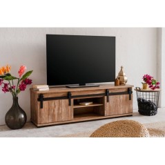 Meuble TV - MARRAKESCH - Chene - 160 x 50 x 40 cm
