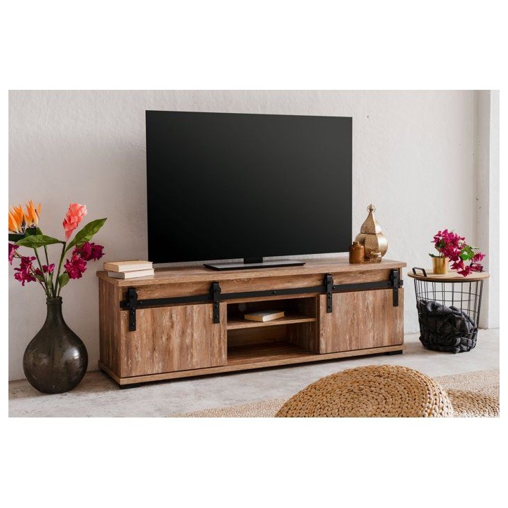 Meuble TV - MARRAKESCH - Chene - 160 x 50 x 40 cm