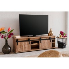 Meuble TV - MARRAKESCH - Chene - 160 x 50 x 40 cm