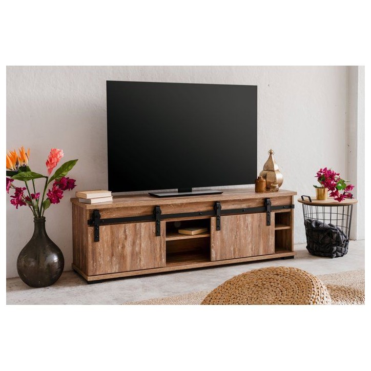 Meuble TV - MARRAKESCH - Chene - 160 x 50 x 40 cm