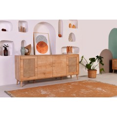 Buffet - HAZERAN - 4 portes - 180 x 81 x 41 cm - Chene
